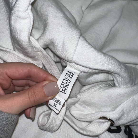 Gym workout hoodie, white medium - Picture 3 of 3